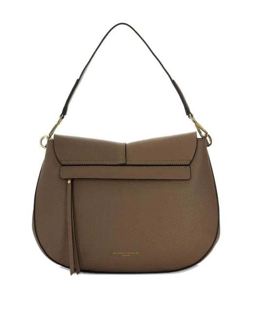 Gianni Chiarini Leren Schoudertas in het Brown