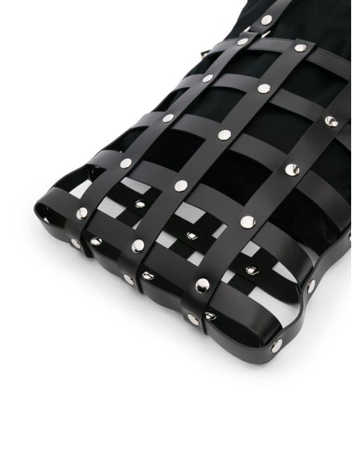 Junya Watanabe Black Caged-design Tote Bag