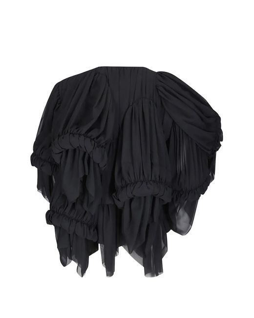 Comme des Garçons Black Gathered Ruffled Jacket