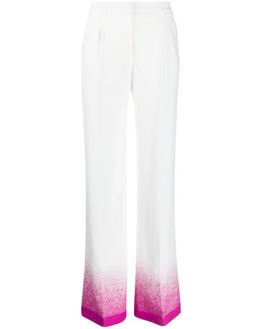 Off-White c/o Virgil Abloh White Splatter-Effect Palazzo Pants