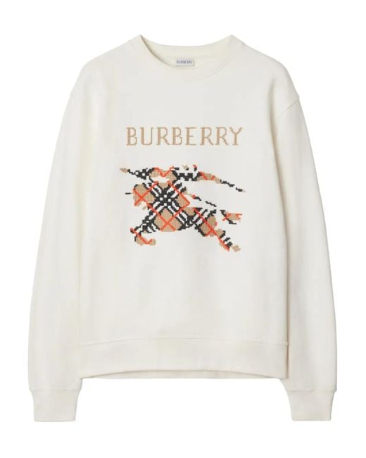 Felpa di Burberry in White da Uomo