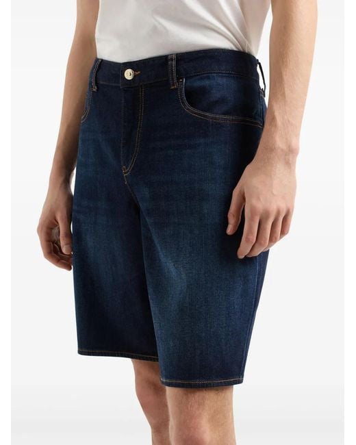 ARMANI EXCHANGE Blue Cropped Jeans for men