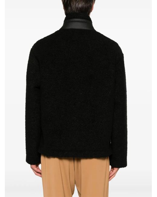 Moschino Textured Jacket With Zip Closure in Black für Herren