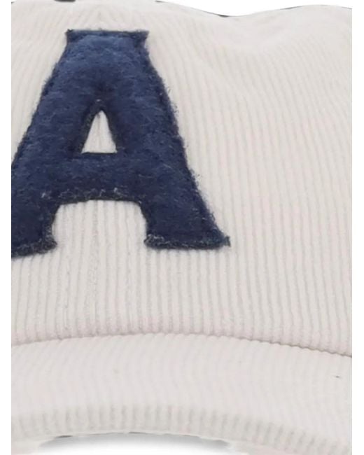 Autry Blue Corduroy Logo-Patch Baseball Cap