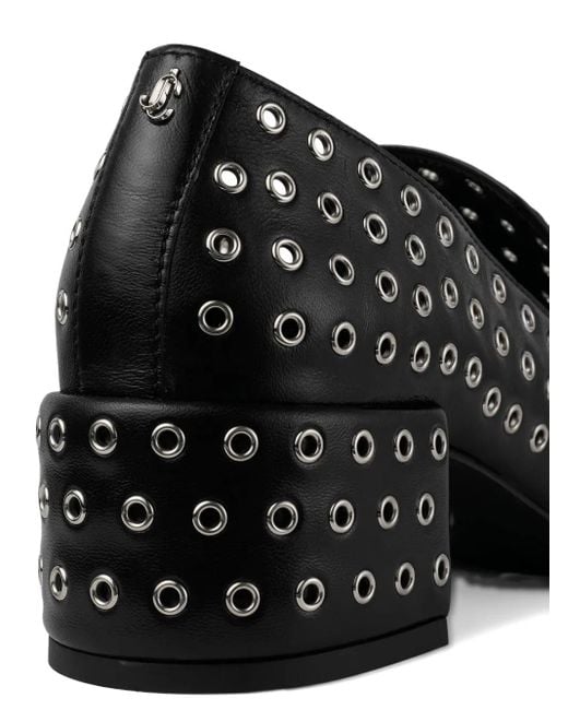 Mocassins Eliot 45 Mm À Œillets Jimmy Choo en coloris Black