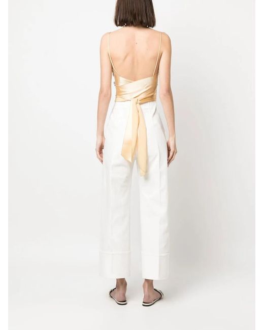 Alberta Ferretti Natural Top