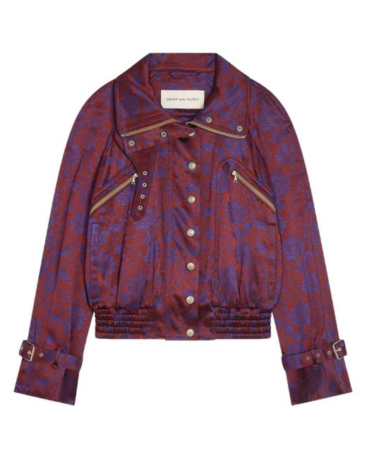 Dries Van Noten クロップド ジャケット Purple