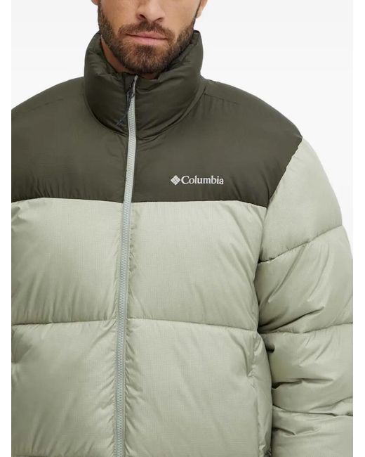 Columbia Green Two-Tone Puffer Jacket for men