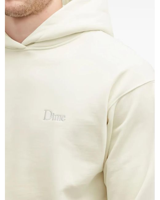 Felpa Con Cappuccio E Logo di Dime in White