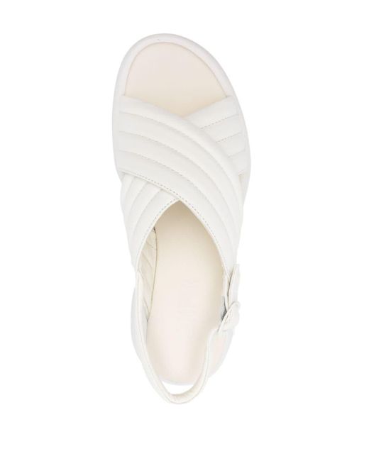 Camper White Spiro Padded Leather Sandals