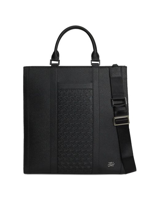 Karl Lagerfeld Black Sac Cabas K/Autograph À Empiècements for men