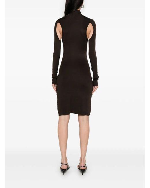 Helmut Lang Black Air Midi Dress