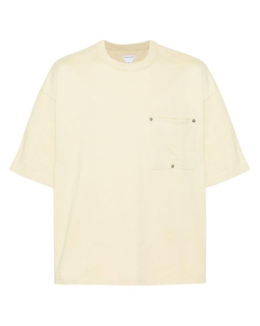 Short-sleeve cotton T-shirt Bottega Veneta pour homme en coloris Natural