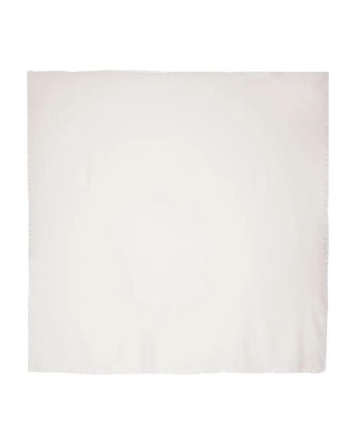 Faliero Sarti フレイドエッジ スカーフ White