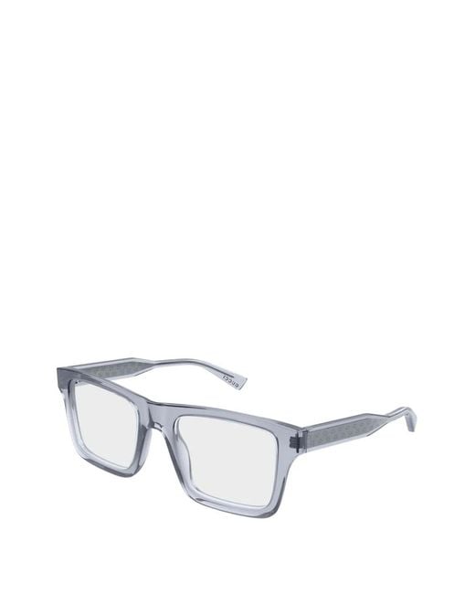 Gucci Gray Transparent Square-Frame Glasses for men