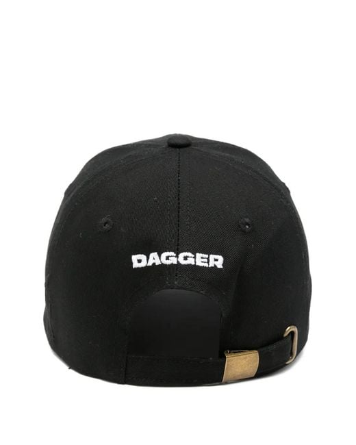 DAGGER Black Slogan-Embroidered Baseball Cap for men