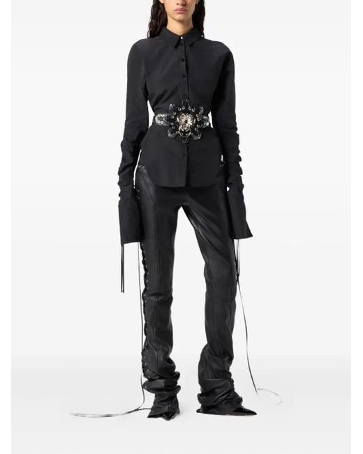 Blumarine Black Cinched Shirt