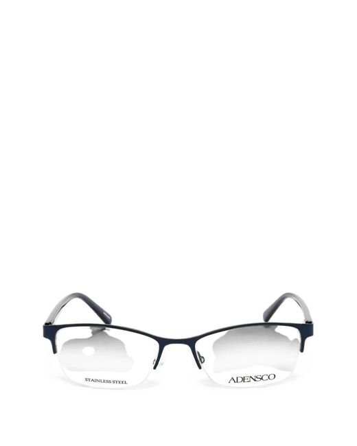Adensco White Lunettes De Vue À Monture Rectangulaire