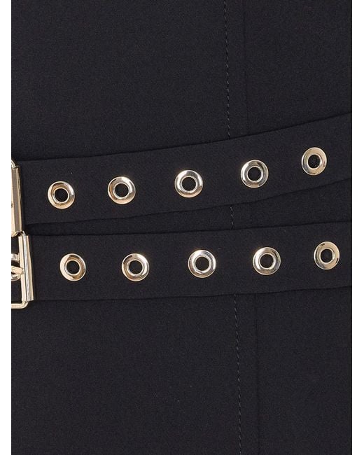 Liu Jo Black Belt Boat Neck Dress