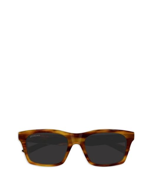 Balenciaga Black Square-Frame Sunglasses for men