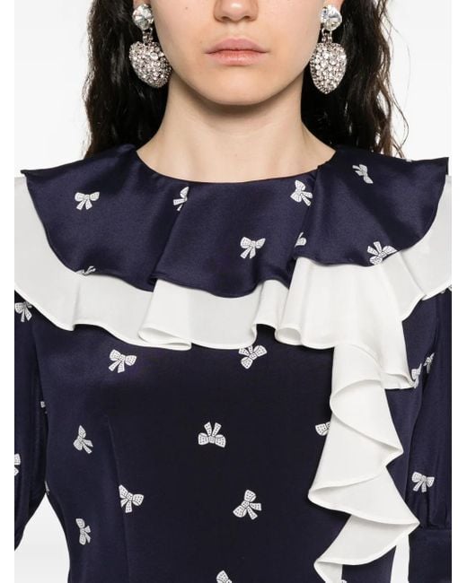 Short Dresses Alessandra Rich de color Blue