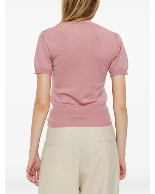 Vivienne Westwood Pink Bea Orb-Embroidered Sweater
