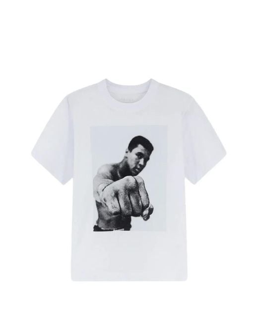 Sacai White Graphic-Print T-Shirt for men