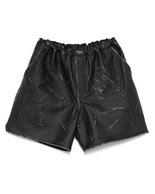 Coperni Black Leather Boxer Shorts for men