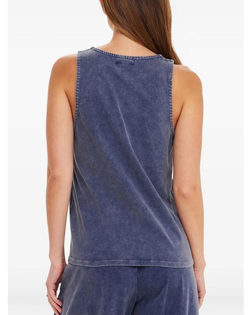 The Upside Blue Soho Kapri Buttoned Tank Top
