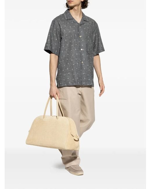 Eleventy Gray Collared Polka Dot Shirt for men