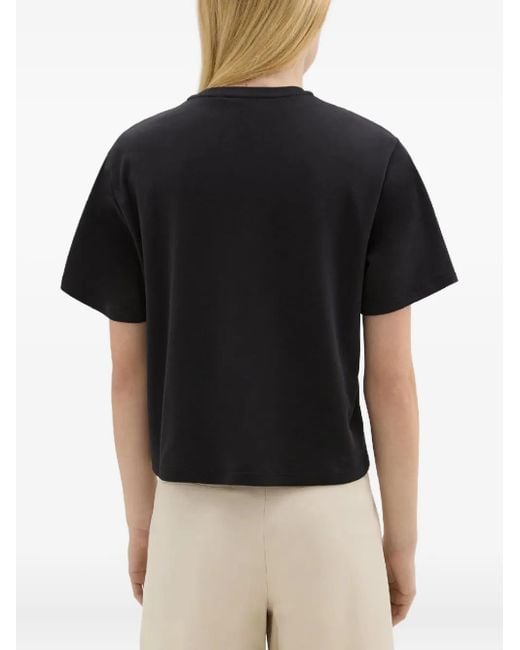 Theory Black T-Shirt À Col Rond