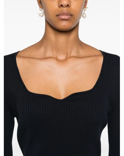 Pull Nervuré P.A.R.O.S.H. en coloris Black