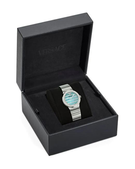 Versace Blue Striped-Dial 33Mm