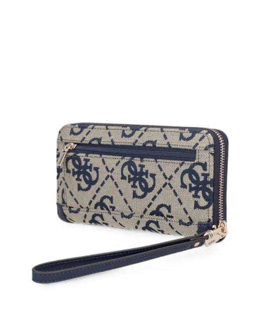 Guess Gray Audrey Monogram-Print Wallet