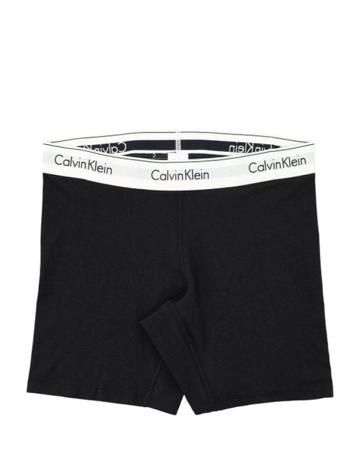 Calvin Klein Black Shorts mit Logo-Bund