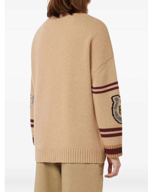 Weekend by Maxmara Natural Embroidered Stripe Cardigan