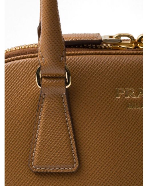 Prada Brown Medium Saffiano Leather Tote Bag