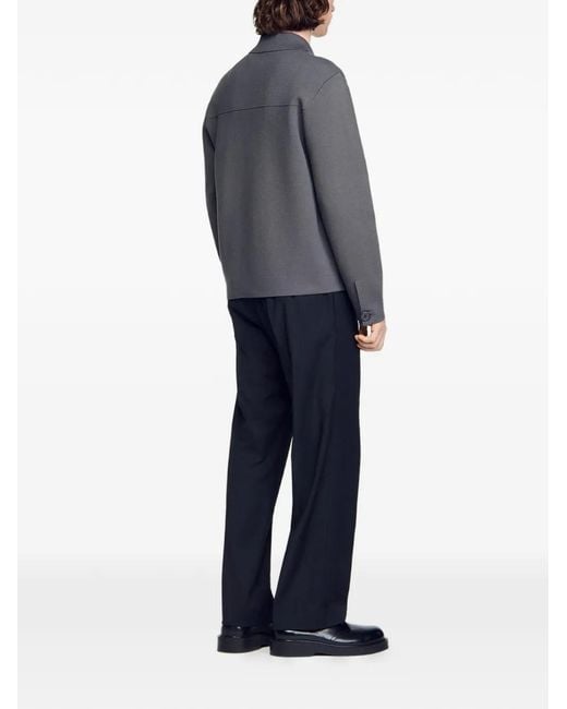Sandro Black Milano Knit Jacket for men