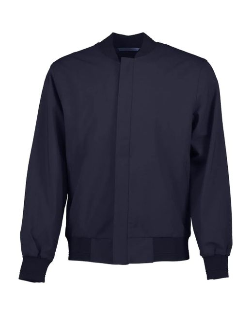 June79 Blue Essential Pierre Button-Fastening Bomber Jacket for men