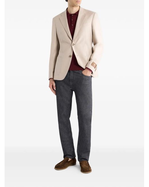 Etro Natural Single-Breasted Blazer for men