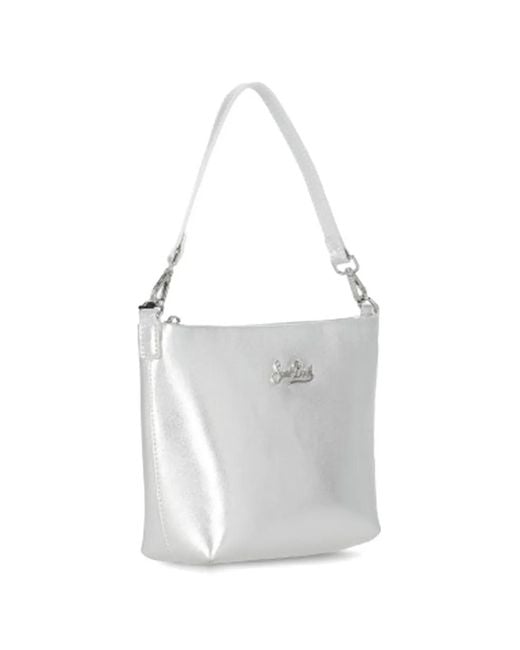 Mc2 Saint Barth White Aline Logo Shoulder Bag