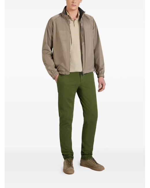Slowear Green Buttoned Trousers for men