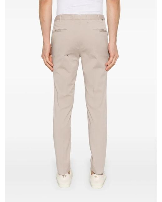 Incotex Broek Met Toelopende Pijpen in het Natural voor heren