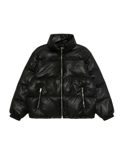 Aape By A Bathing Ape Black Logo-Embroidered Padded Jacket for men