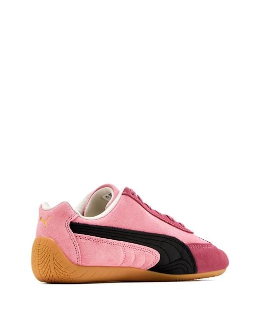 PUMA Pink Speedcat Suede-Leather Sneakers