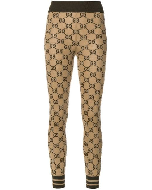 Gucci Brown GG Supreme leggings