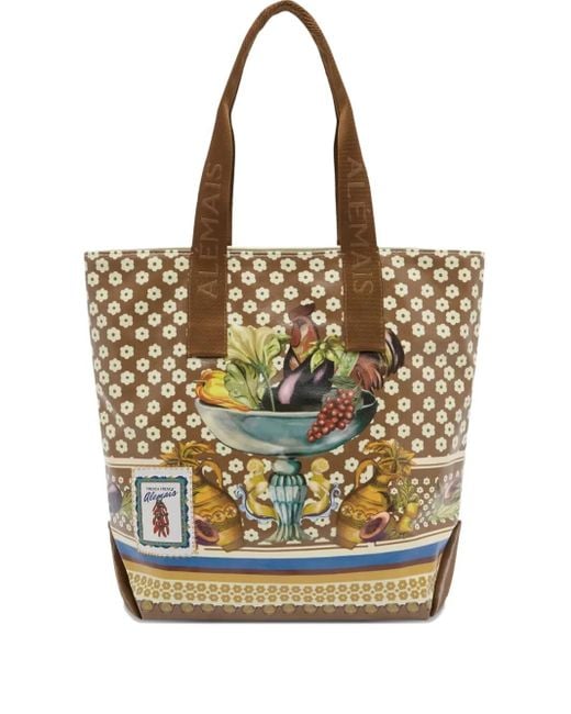 ALÉMAIS Metallic Mercado Graphic-Print Tote Bag