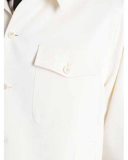 Lardini White Veste Boutonnée À Ourlet Élastiqué for men