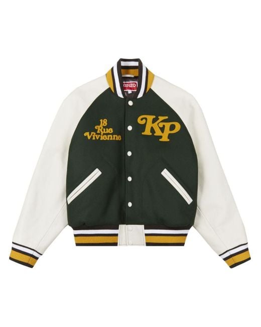 KENZO X Verdy Varsity Bomber Jacket in Green | Lyst