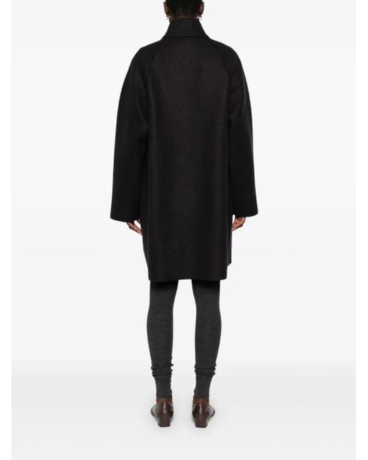 Harris Wharf London Black Buttoned Coat